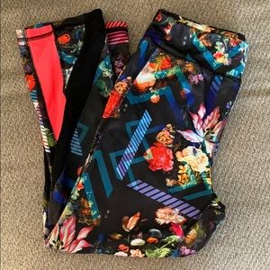 FLX capri floral leggings